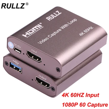 4 До 60 Hz Контур HDMI Аудио Карта заснемане на видео 1080 P 60FPS Детска Плоча За писане на Живо Потоковая Кутия USB 3.0 Хищник за PS4 Камери за КОМПЮТЪР
