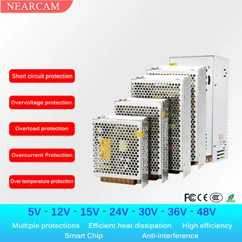 NEARCAM домакински светлинното трансформатор 220 в 12V24V36V48V импулсно захранване высокомощный трансформатор за постоянен ток led датчик за светлина