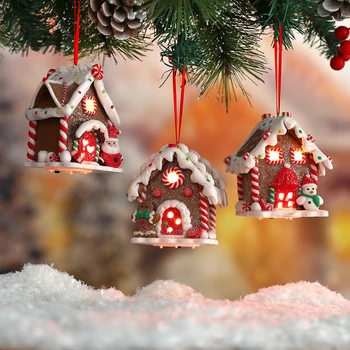 Коледен Човечето Малка Къща Висулка Творчески Украса За Коледната Елха, Висящи Украшение Навидад Подарък За Нова Година Начало Декор 2023