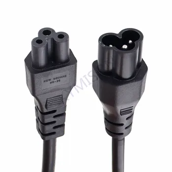Удлинительный кабел IEC 3Pin от мъжа към жената, Удлинительный кабел IEC320 C5 от жена към мъж C6, 0,3 м/0,6 м /1 и м/2 м, 1 бр.
