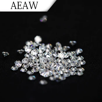 AEAW 2,5 мм, 2 мм и 1,5 мм DF Цветен Сертифициран Муассанит Diamond Без топка Положителен тест е Подобен на Forever One