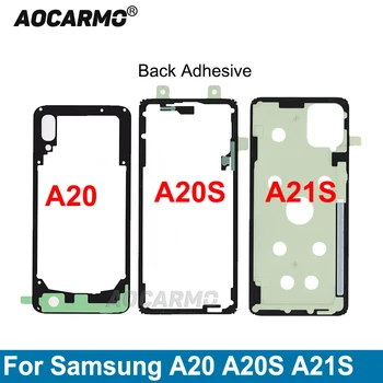 Aocarmo За Samsung Galaxy A20 A20S A21S Делото Залепваща Стикер Лепило Резервни Части