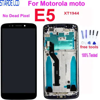 Оригинални LCD Дисплей За Motorola moto E5 XT1944 LCD дисплей С Сензорен Екран Дигитайзер В Събирането на Резервни Части За Мото E5 С Рамка