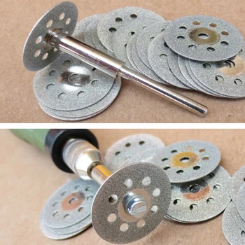 10 бр. 22 мм, диамантени режещи дискове инструмент за рязане на камък абразивен диск за рязане dremel ротационен инструмент аксесоари dremel нож