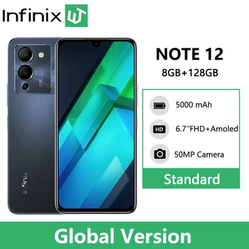 Глобалната версия на infinix NOTE 12 Android Смартфон 12 Мобилен телефон 50 Mp Тройната камера Слот процесор Хелио G96 6,7 