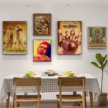 Големият Лебовски Ретро Крафт-Хартия Плакат Реколта Стая за Домашен Бар Кафе Декор Кавайный декор на стая