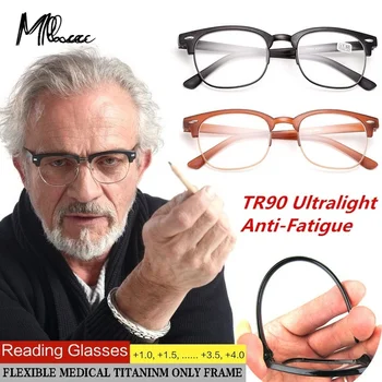 За Мъже И Жени, Половината от Обхвата на Възрастните Очила За Четене Ultralight Анти-умора TR90 Рамка Преносим Далекогледство Очила За Четене Очилата