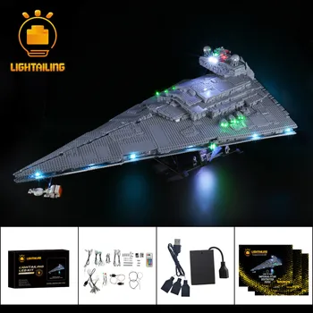 LIGHTAILING Led Лампа Комплект За 75252 Star War Серията Imperial Star Destroyer Играчки Строителни Блокове Комплект Осветление Дистанционно Управление