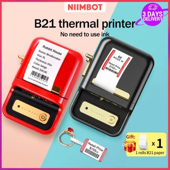 Принтер Стикер Създател на Етикета на принтера на Етикета NIIMBOT B21 Inkless преносими термални супермаркет тагове бижута Дрехи