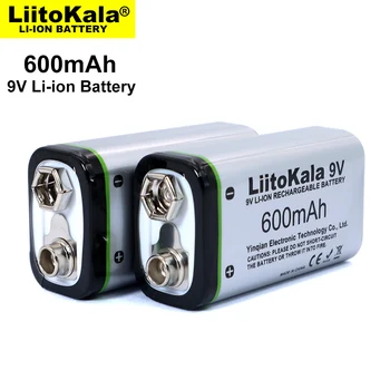 LiitoKala 600 mah 9 В Литиево-йонна батерия 6F22 9 В Акумулаторна Батерия За Микрофон Мултицет RC Играчката Коне Температура Пистолет