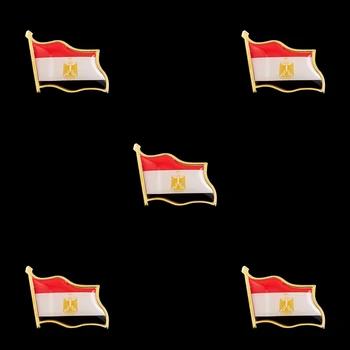 5ШТ Египет Коллекционный Националния Флаг на Страната Цинк Сплав на Ревера Игли за Мъже Брошка Набор от Брошка Икона