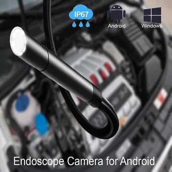 Мини Камера 5,5 мм, 7 мм Обектив за Камерата на Ендоскоп Змия Полужесткий Водоустойчив Кабел USB Камера За Android Телефон за PC Бороскоп