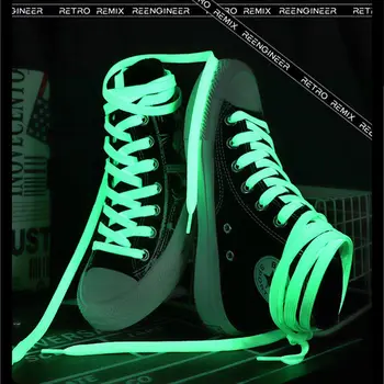 2022 Мода 6 Цвята, Светещи Връзки за Обувки На плоска Подметка на Обувките Флаш Парти Блясък на Обувките Дете Възрастен Унисекс Флуоресцентни Ремък За Обувки