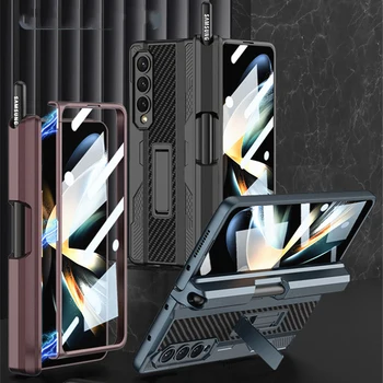 За Samsung Galaxy Z Fold 3 Калъфче Писалка Притежател Поставка Твърд КОМПЮТЪР С Защитно Фолио За Екрана Магнитен Панта За Z Fold3 5G