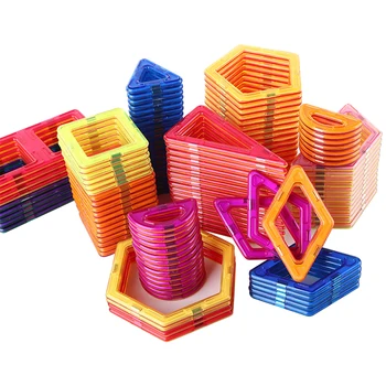 1 бр. Магнитни Блокове с Голям Размер, Задание за Проектиране, Определени, Модел, Строителна Играчка, Пластмасови Магнитни Блокчета, juguetes para niños