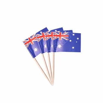 Австралия клечка за Зъби Знамена 500 бр. Хартия Храна Избира Торта клечки за Зъби Топперы За Кифли Плодови Коктейлни Пръчици Decoration клечка за Зъби Флаг