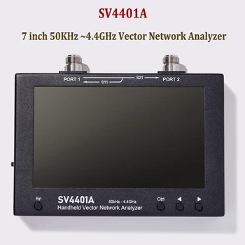 7 инча 50 khz-4,4 Ghz SV4401A Сензорен LCD дисплей NanoVNA VNA Вектор Мрежова Антена Анализатор UHF HF VHF КСВ 100 db Динамичен Версия обновяване