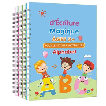 2022 Новата френска Тетрадка за магически практики Безплатни детски книги, които изучават цифрите на френски език с надпис за деца-ученици