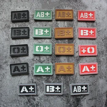 PVC Лепенка с Групата на Кръвта A + B + AB + O + Положителен A-B-AB-O-Negative Черно Червено Нажежен Групово Етикети Шевни Етикети Икона