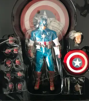 Marvel MEZCO Капитан Америка Фигурка Версия на Един: 12 Колективни Висококачествени Играчки BJD