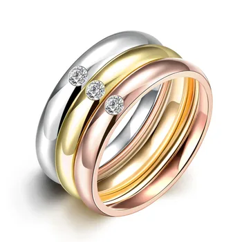 Класически Прости тъпи Тесни/Широки Пръстени от Неръждаема Стомана за Жени, Модерен пръстен от Розово Злато, Годежен Пръстен, Бижута подарък