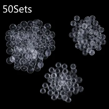 50 Комплекти Прозрачни Бутони От Смола КАМ С Шут Пластмасови Ключалки Крепежни елементи Прес-Шипове T5 Шапки
