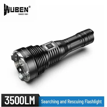 Led фенерче WUBEN T102 Pro CREE XHP70.2 с капацитет 3500 лумена с литиево-йонна батерия с висока степен на навлизане на 26650