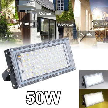 50 W LED Прожектор Външен Външен Прожектор Градинско Осветление 110/220 В Уличното Осветление Прожектор Led Проектор Водоустойчив