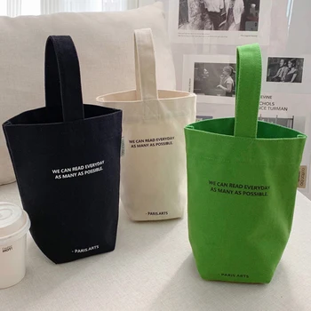 Ins стил е прост дизайн малката училищна чанта, памучен малка чанта, пощенска чанта, контейнер за вечеря, офис дамска чанта за съхранение на продукти