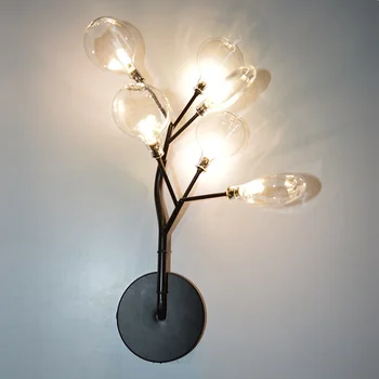Модерен Firefly Led Осветление Стена Стилен Разклонение На Дърво, С Монтиран На Стената Лампа Декоративна Огън Стенни Аплици Осветление
