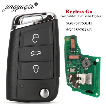 jingyuqin 5G0959753BH/5G0959753AE 315 Mhz MQB48 Умно Дистанционно Кола Ключодържател за Volkswagen VW Golf 7 Tiguan KeylessGo MQB Система