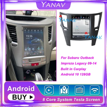 Андроид 10 Радиото в автомобила LHD Автомобилен Мултимедиен За Subaru Outback, Impreza Legacy 2009-2014 Tesla Екран за Навигация Стерео Главното Устройство