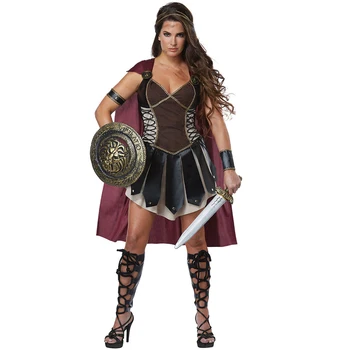 Възрастни Жени Римска Принцеса Воини Костюм За Хелоуин Карнавальная Парти Воини Войници Cosplay Облекло