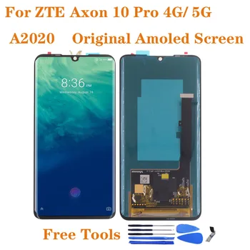 Оригинален AMOLED Екран За ZTE AXON 10 pro A2020 4G LCD дисплей със сензорен панел, Дигитайзер на екрана В Събирането На AXON 10pro A10P3251