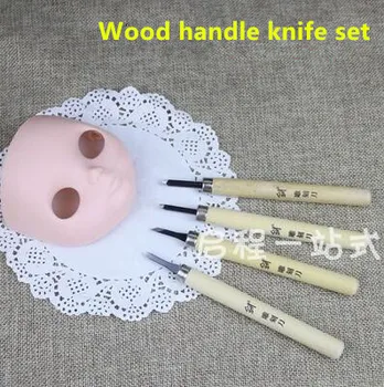 4 бр./компл. Кукла BJD blyth сменяеми инструменти за грим взаимозаменяеми набор от ножове с дървена дръжка аксесоари за кукли Инструменти направи си САМ аксесоари