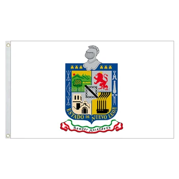 Мексико Щата Нуево Леон Флаг Банер Щати на Мексико, Мексикански щата 3x5 фута 90x150 см Полиестер