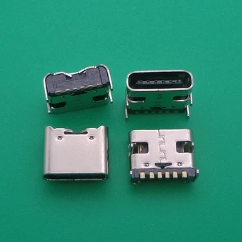 10 бр./лот USB Type C 6-пинов конектор SMT USB Конектор 3.1 Type-C Гнездовое настаняване SMD DIP за дизайн на печатната платка САМ висока инжекция зареждане