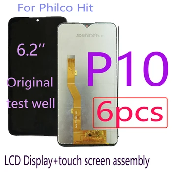 Новата 6 бр. Оригинални LCD Дисплей За Philco Hit P10 LCD Сензорен Дисплей Дигитайзер Сглобяване на Таблото на Предното Стъкло Sesnor Събрание