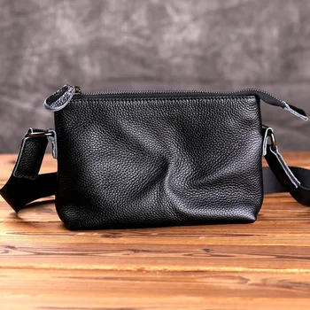 AETOO малка Кожена чанта през рамо, мъжки и дамски чанта през рамо, японската годишна ежедневна чанта-месинджър, кожена мини чанта за мобилен телефон
