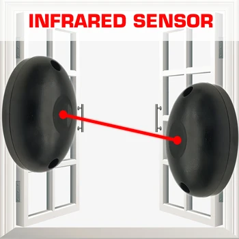Сензор детектор на Автоматизирани порта IP55 Защитен Инфрачервен за Люлка/Плъзгащи/Гаражни врати/Сигурност Врати Сензор Инфрачервен Лъч Фотоелементи
