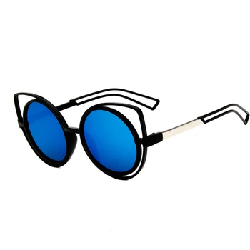 MXDMY Дамски Модни Слънчеви Очила Котешко Око Cateye UV400 Оверсайз Маркови Дизайнерски Слънчеви очила С Огледално Покритие oculos gafas