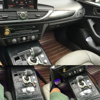 За Audi A6 C7 2012-2018 Вътрешна Централна контролен Панел Врата копчето 3D/5D Стикери От карбон Етикети Аксесоари За стайлинг на автомобили