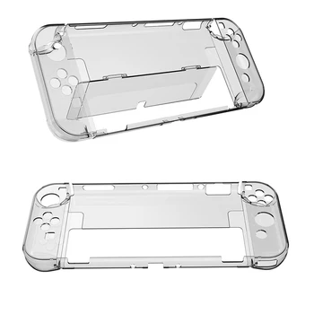 Кристално Чиста Обвивка За конзолата Nintendo Switch OLED Калъф За КОМПЮТЪР Трудно Флип Калъф Прозрачен Защитен Калъф За Конзолата Switch OLED