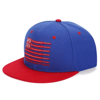 Бейзболна шапка с бродерия на американското, мъжки и дамски бейзболна шапка в стил хип-хоп, пролетни слънчеви шапки, плоска шапка, ежедневни шапки