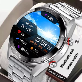 2021 Новите Смарт часовници с 454*454 AMOLED екран, които Винаги се Показват Време, Bluetooth-разговор, Местната Музика, за Времето, Луксозни Умни часовници За Мъже