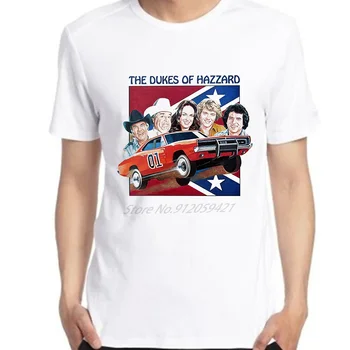 Тениска The Dukes Of Hazzard 80 s ТВ Шоу Семейна Комедия Екшън Дишаща Тениска с Принтом и графика Оверсайз Harajuku Мъжки дрехи