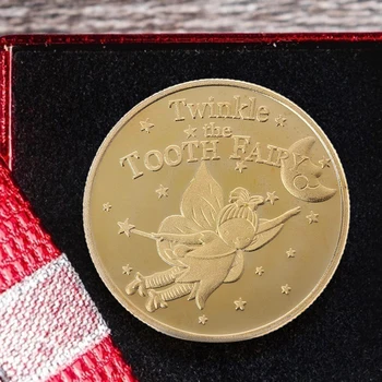 Златна Възпоменателна Монета Феята На Зъбките Монета На Физическия Модел На Елф Колекционерско Изкуството На Детска Смяна На Зъбите Подаръци Украса